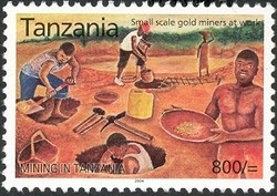 Colnect-1690-227-Small-scale-gold-miners-at-work.jpg