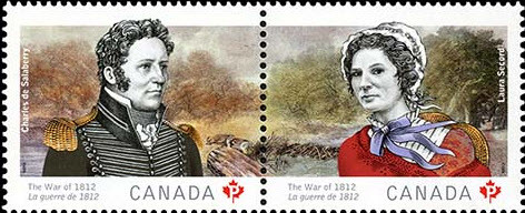 Colnect-1933-398-Laura-Secord-and-Charles-de-Salaberry.jpg