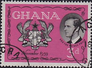 Colnect-502-571-Prince-Philip-of-England--amp--Coat-of-Arms-Ghana.jpg