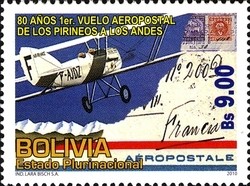 Colnect-1415-604-80th-Anniversary-of-the-First-Flight-from-the-Pyrenees-to-An.jpg