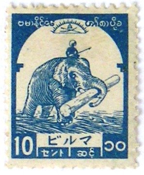 Colnect-532-384-Asian-Elephant-Elephas-maximus-transported-Tree-Trunk.jpg