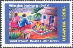 Colnect-1716-193-Goal-6---Combat-HIV-AIDS-Malaria---other-diseases.jpg
