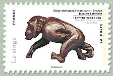 Colnect-1478-496-Chimpanzee-monkey-walking-bronze-creating-Jacques-Lehmann.jpg