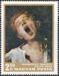 Colnect-590-905-Yawning-Boy-by-Mih-aacute-ly-Munk-aacute-csi.jpg