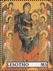 Colnect-5866-735-Virgin---Child-Enthroned---Surrounded-by-Angels-by-Cimabue.jpg