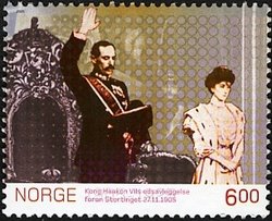 Colnect-447-955-King-Haakon-VII-Takes-the-Oath-1905.jpg