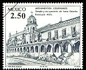 Colnect-302-480-Temple-and-former-Convent-of-Santa-Catarina-in-P-aacute-tzcuaro-Mi.jpg