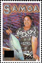 Colnect-8855-430-Woman-holding-fish.jpg