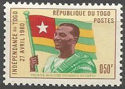 Colnect-3805-654-Prime-minister-Sylvanus-Olympio-and-Togo-Flag.jpg