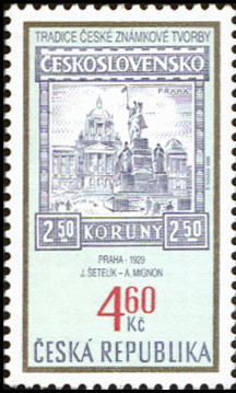 Colnect-2032-924-Prague-Statue-of-St-Wenceslas-stamp-from-Jaroslav--Scaron-etel-iacute-k.jpg