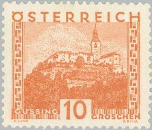Colnect-1450-030-G-uuml-ssing-Castle-Burgenland---large-format-brown-orange.jpg