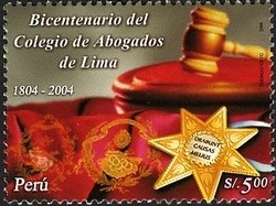 Colnect-1561-996-Bicentenary-of-Lima-Bar-Association.jpg
