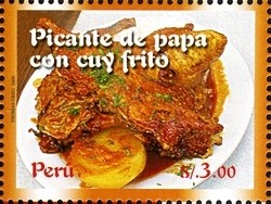 Colnect-1594-974-Peruvian-Gastronomy---Picante-de-papa-con-cuy-frito.jpg