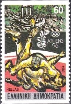 Colnect-510-681-Greece---Homeland-of-the-Olympic-Games-Wrestling.jpg