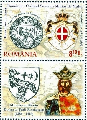 Colnect-1398-594-Joint-stamp-issue-Romania--ndash--Sovereign-Order-of-the-Knights-o.jpg