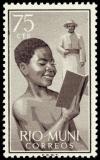 Colnect-303-773-Boy-reading-and-missionary.jpg