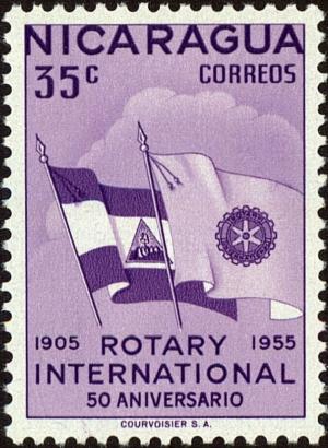 Colnect-3804-822-National-flag-and-Rotaryflag.jpg