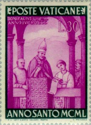 Colnect-150-477-Boniface-VIII-announces-the-first-Holy-Year.jpg