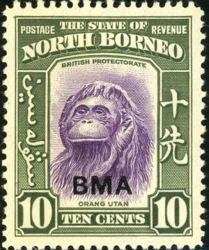 Colnect-5637-764-Bornean-Orang-utan-Pongo-pygmaeus---overprinted.jpg