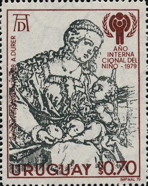 Colnect-5076-172-Madonna-with-child-by-D%C3%BCrer.jpg