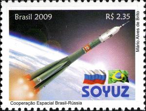 Colnect-449-787-Diplomatic-Relations---Brazil---Russia---Spatial-cooperation.jpg