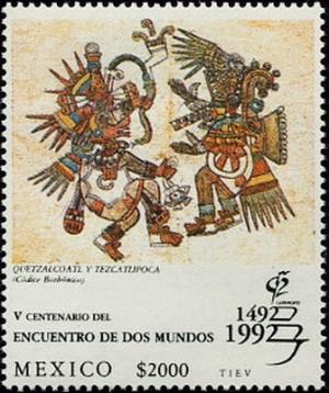 Colnect-1987-766-Quetzalcoatl-and-Tezcatlipoca.jpg