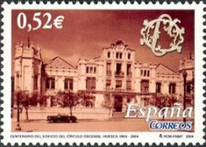 Colnect-590-625-Centenary-of-the-C%C3%ADrculo-Oscense-Building-Huesca.jpg