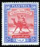 Colnect-1241-588-Postman-with-Dromedary-Camelus-dromedarius.jpg