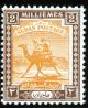 Colnect-1241-590-Postman-with-Dromedary-Camelus-dromedarius.jpg