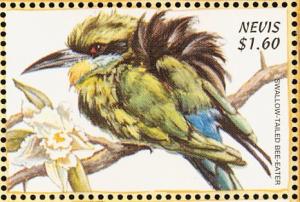 Colnect-1646-476-Swallow-tailed-Bee-eater-Dicrocercus-hirundineus.jpg