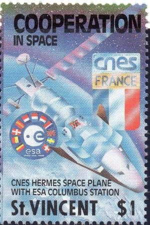 Colnect-5027-015-CNES-Hermes-space-plane-ESA-emblem.jpg