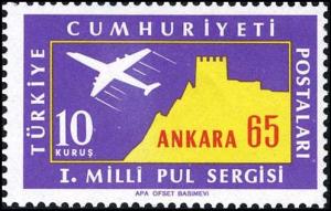 Colnect-2073-328-Plane-over-Ankara-Castle.jpg