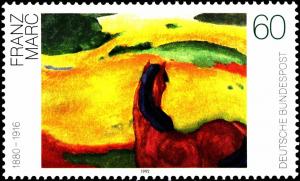 Colnect-5379-751--Landscape-with-Horse--painting-by-Franz-Marc-1880-1916.jpg