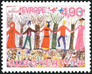 Colnect-5734-148--People-in-the-Forest--children-s-drawing.jpg