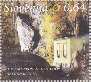 Colnect-2834-272-Postojna-Cave---the-first-underground-post-office.jpg