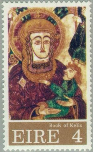 Colnect-128-414-Madonna-and-Child-from-the-Book-of-Kells.jpg