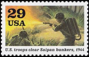 Colnect-5088-352-Soldier-firing-flamethrower-US-troops-clear-Saipan-bunkers.jpg