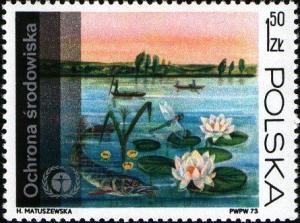 Colnect-2238-460-Pond-with-fish-and-water-lilies.jpg