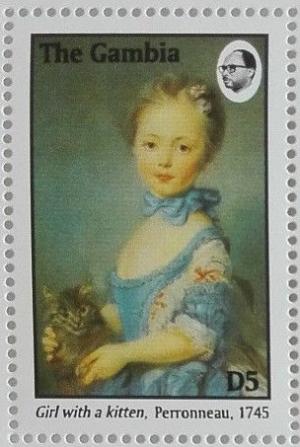 Colnect-4889-813-Girl-with-a-kitten-by-Perronneau.jpg