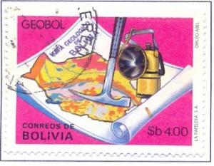 Colnect-2446-370-Geologist--s-hammer-miner--s-lamp-Geologic-Map-of-Bolivia.jpg