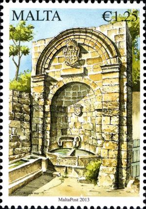 Colnect-2493-449-Fountain-in-wall-niche-Kercem-Gozo.jpg