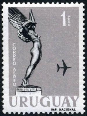 Colnect-3007-529-Monument--Winged-Goddess--and-airplane.jpg