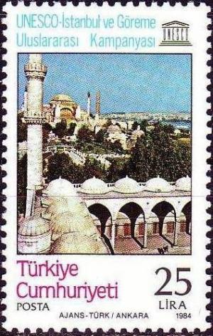 Colnect-746-542-Hagia-Sophia-and-the-Minaret-of-the-Sultanahmet-Mosque-Ista.jpg