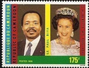 Colnect-3585-465-Queen-Elizabeth-President-Biya.jpg
