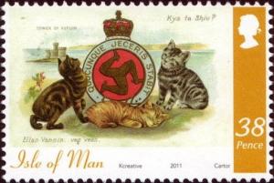 Colnect-2605-156-Manx-Cats-Felis-silvestris-catus--amp--Coat-Of-Arms.jpg