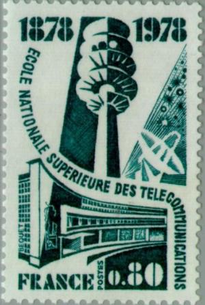 Colnect-145-125-Centenary-of-the-Ecole-Nationale-Superieure-des-Telecommunic.jpg