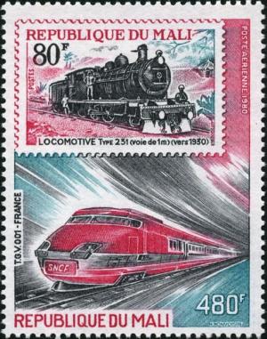 Colnect-2508-635-TGV-001-France-and-Mali-stamp-of-1970.jpg