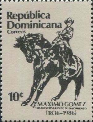 Colnect-3131-043-Maximo-Gomez-on-horseback.jpg