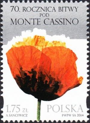 Colnect-3126-247-The-70th-anniversary-of-the-Battle-of-Monte-Cassino.jpg