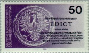 Colnect-155-582-Elector-of-Brandenburg-seal-and-title-of-the-Edict-of-Potsda.jpg
